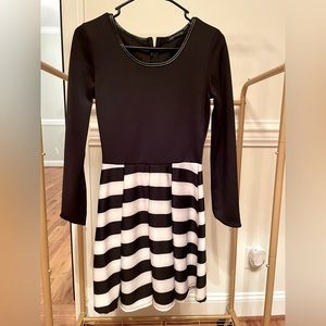 Black & white striped boutique dress